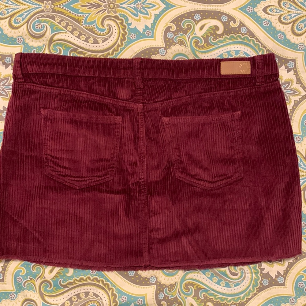 U.S. Polo burgundy corduroy mini skirt—NWOT